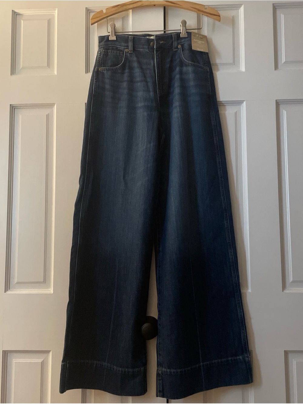 NWT Madewell Wide Leg Jeans Womens 26 Dark Wash High Rise